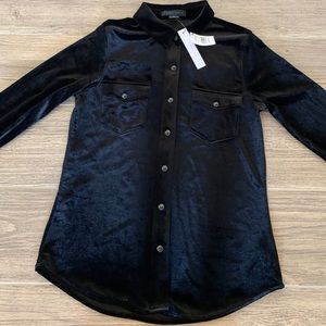 New, Sanctuary black velvet top